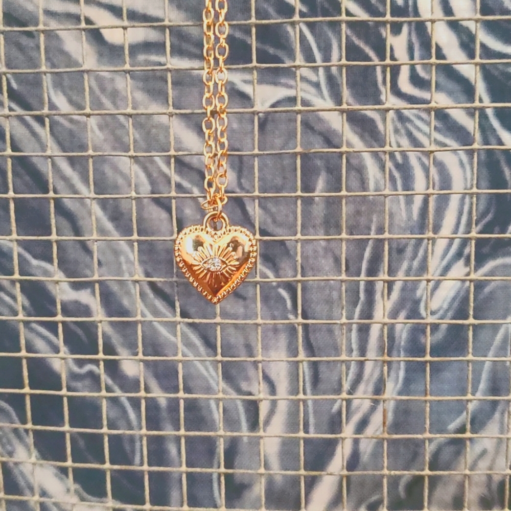 Gold Crystal Eye Necklace